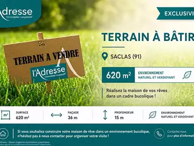 Terrain vente à Étampes, Saclas