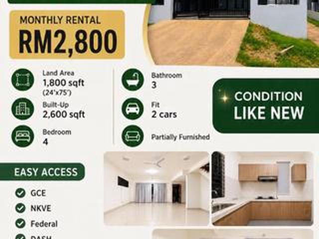 Terraced House for rent in Petaling, Alam Impian