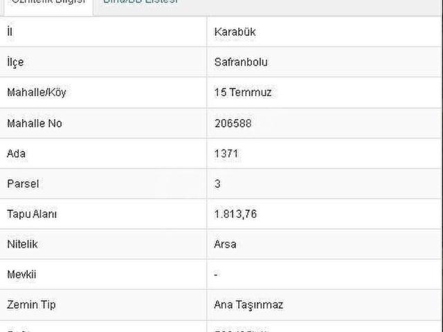 Safranbolu, Karabük içerisinde satılık Arsa