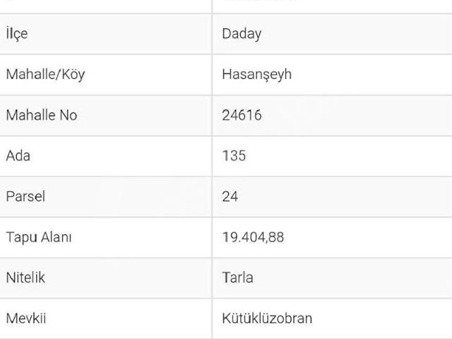 Daday, Kastamonu içerisinde satılık Arsa