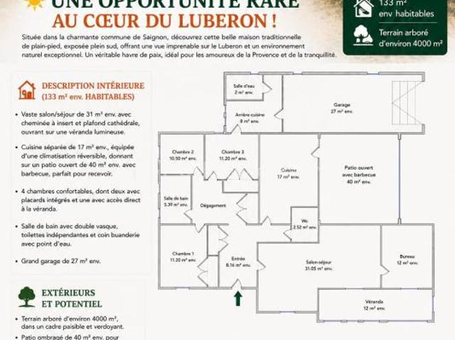 Maison vente à Saignon, Vaucluse
