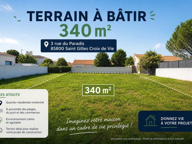 Terrain vente à Les Sables-d'Olonne, Saint-gilles-croix-de-vie
