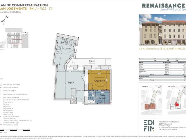 Appartement vente à Grenoble, Saint-marcellin