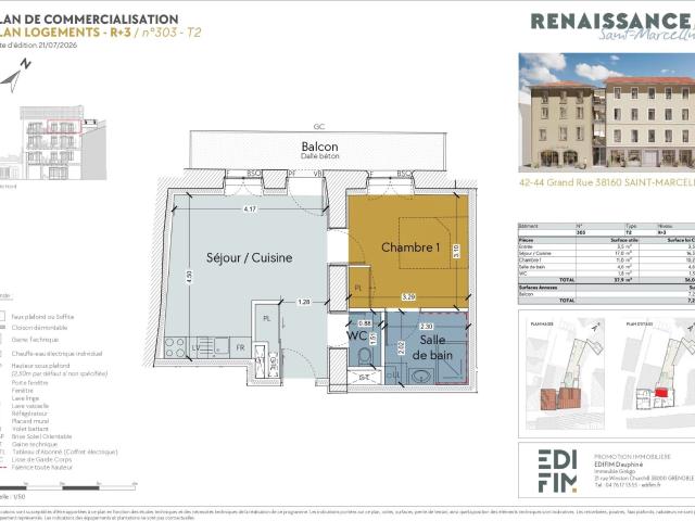 Appartement vente à Grenoble, Saint-marcellin