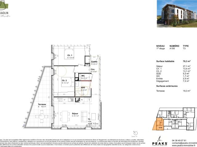Appartement vente à Saint-Marcellin, Isère