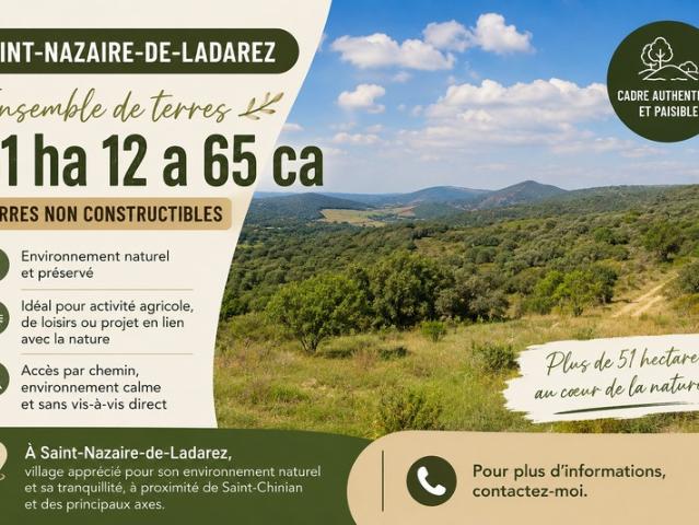 Terrain vente à Béziers, Saint-nazaire-de-ladarez