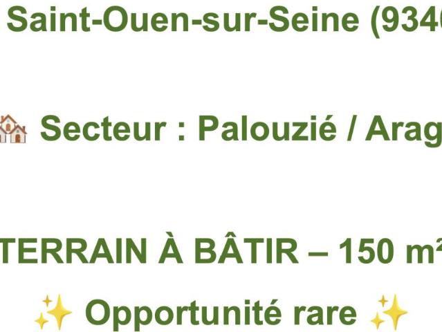 Terrain vente à Saint-Ouen-sur-Seine, Seine-Saint-Denis