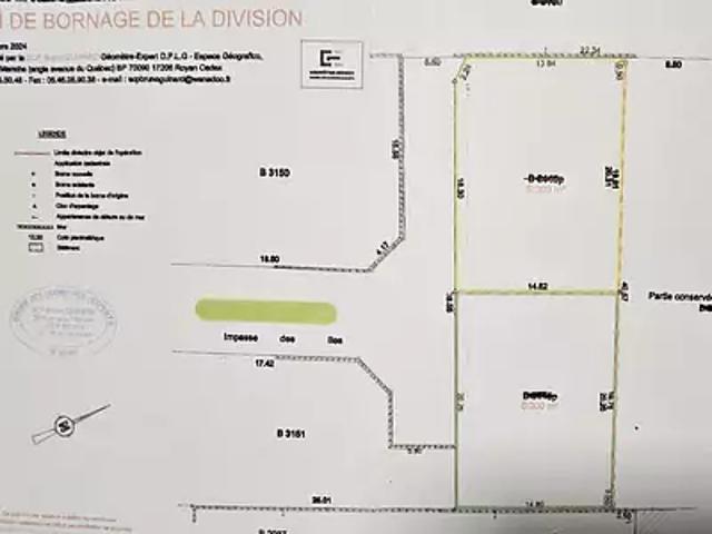 Terrain vente à Rochefort, Saint-sulpice-de-royan
