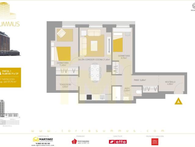 Piso en venta en Distrito Sur, Gijón