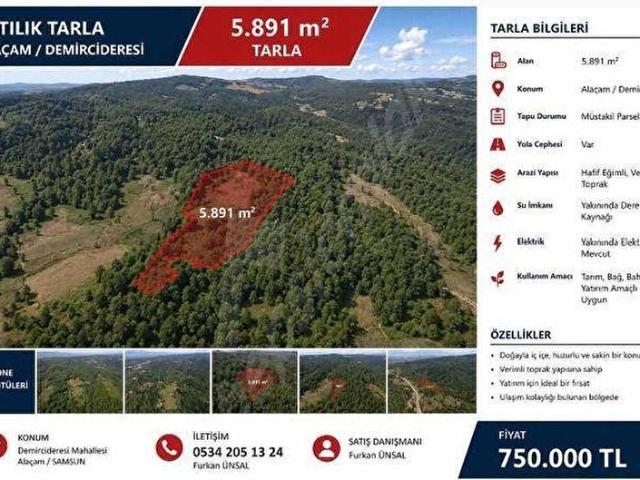 Karaçukur, Alaçam içerisinde satılık Arsa