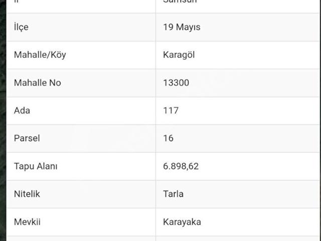 Karagöl, 19 Mayıs içerisinde satılık Arsa