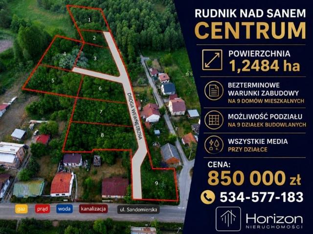 Grunt na sprzedaż w Rudnik Nad Sanem, Podkarpackie