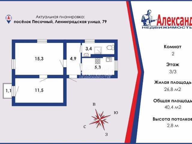 Квартира продажа в Песочный
