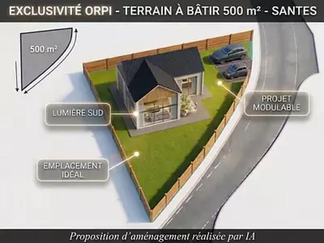Terrain vente à Zone Urbaine de Santes, Santes