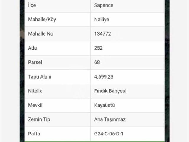 Sapanca, Sakarya içerisinde satılık Arsa