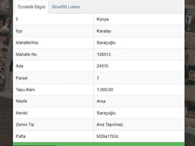 Karatay, Konya içerisinde satılık Arsa