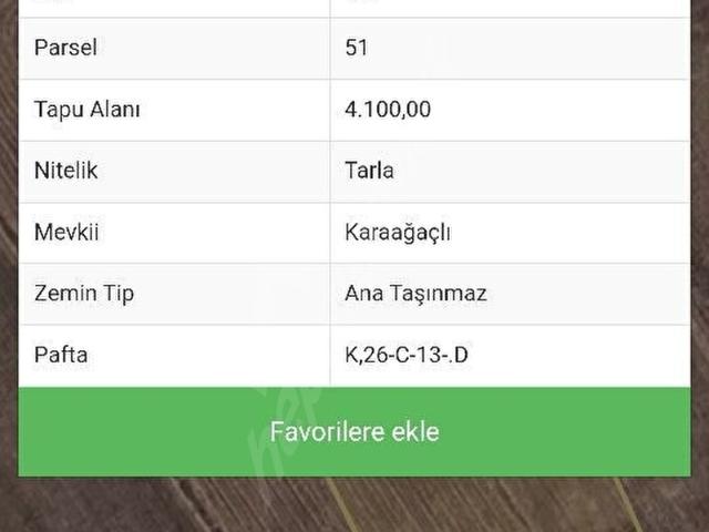 Yeni Karabağ, Sultandağı içerisinde satılık Arsa