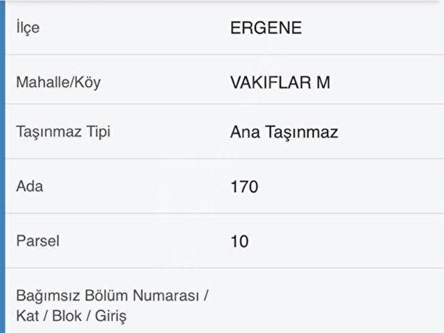 Tekirdağ içerisinde satılık Arsa
