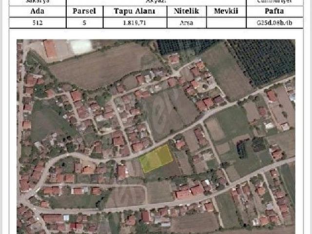 Akyazi, Sakarya içerisinde satılık Arsa