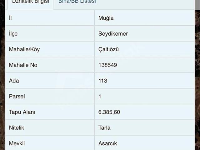 Fethiye, Muğla içerisinde satılık Arsa