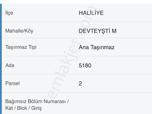 Şanliurfa içerisinde satılık mülk