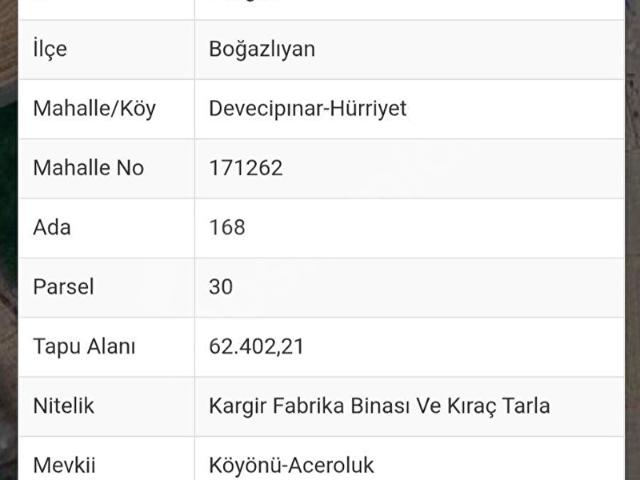 Yozgat içerisinde satılık Fabrika