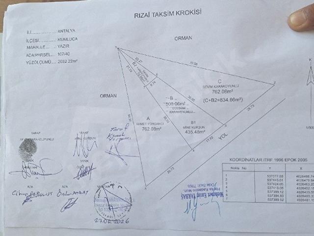 Kumluca, Antalya içerisinde satılık Arsa