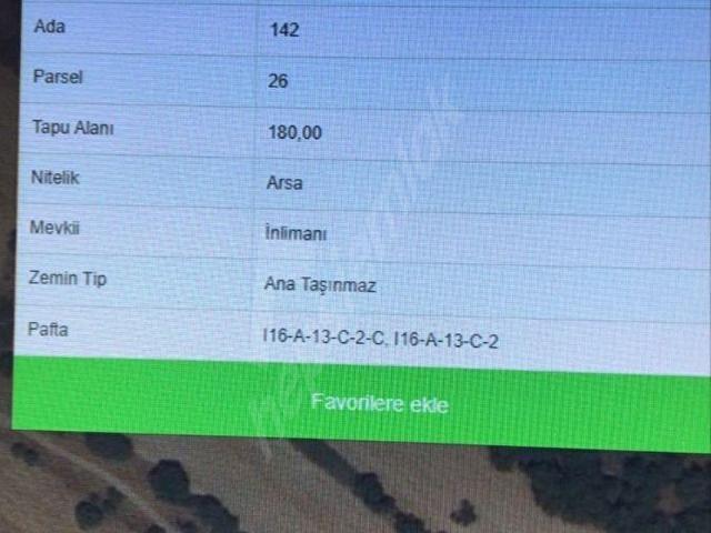 Kumburun, Ezine içerisinde satılık Arsa