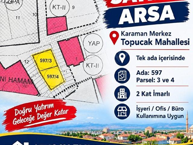 Karaman Merkez, Karaman içerisinde satılık Arsa