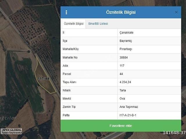 Bayramiç, Çanakkale içerisinde satılık Arsa