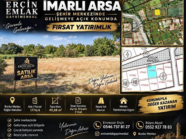 Burdur Merkez içerisinde satılık Arsa