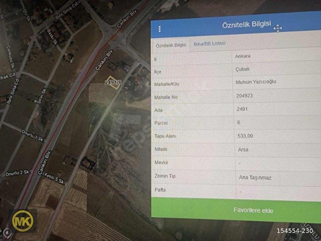 Çubuk, Ankara içerisinde satılık Arsa