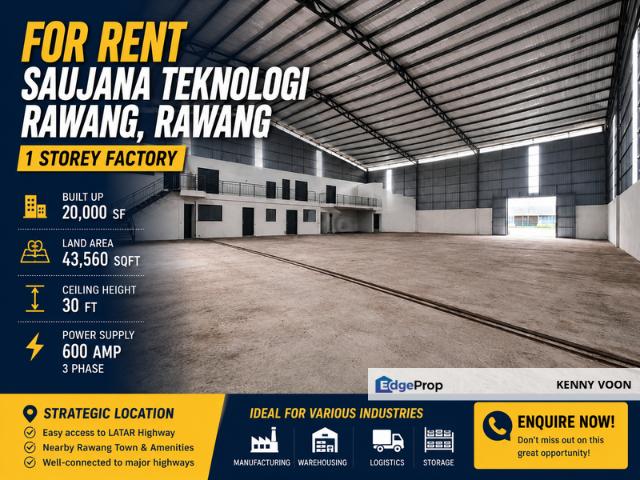 Warehouse for rent in Selayang, Selangor