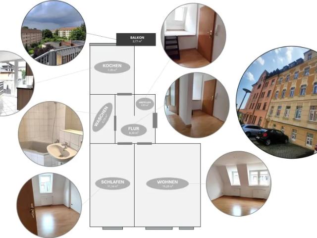 Apartment mieten in Bahnhofsvorstadt, Plauen