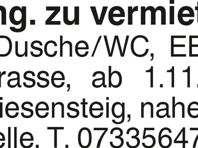 Wohnung mieten in Wiesensteig, Landkreis Göppingen