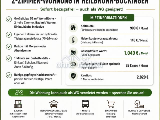 Apartment mieten in Böckingen, Heilbronn