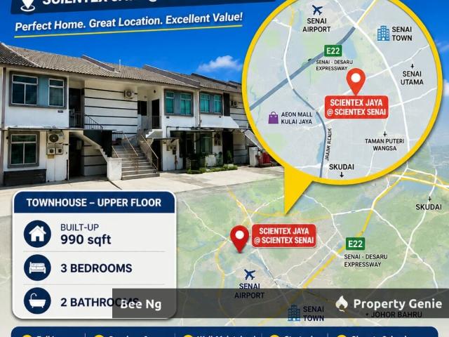 Townhouse for sale in Seelong, Johor