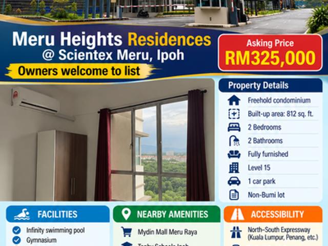 Condominium for sale in Scientex Meru, Majlis Bandaraya Ipoh