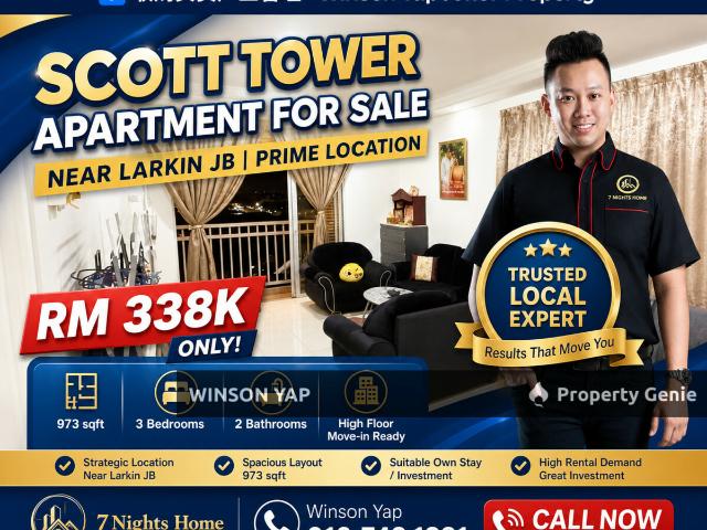 Apartment for sale in Johore Bahru, Johor