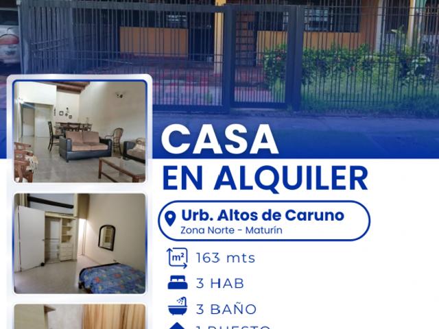 Casa en alquiler en Maturin, Monagas