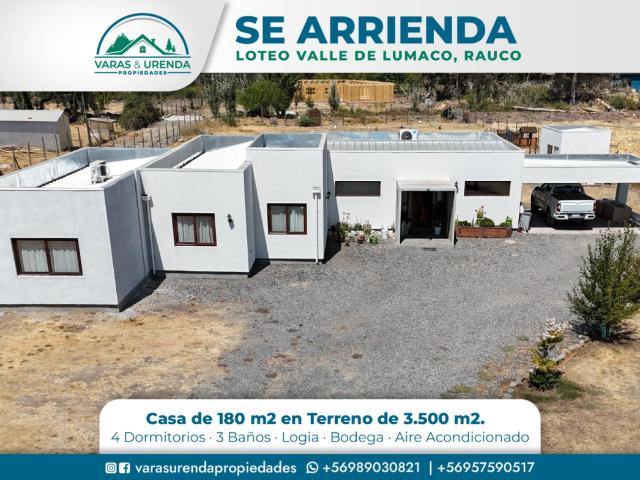 Casa en arriendo en Rauco, Maule