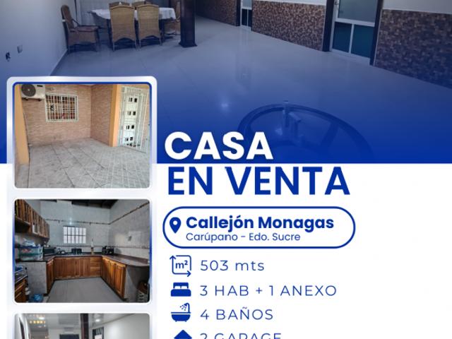 Casa en venta en Carúpano, Sucre
