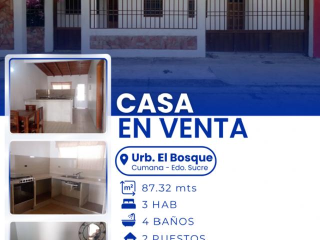 Casa en venta en Cumaná, Sucre
