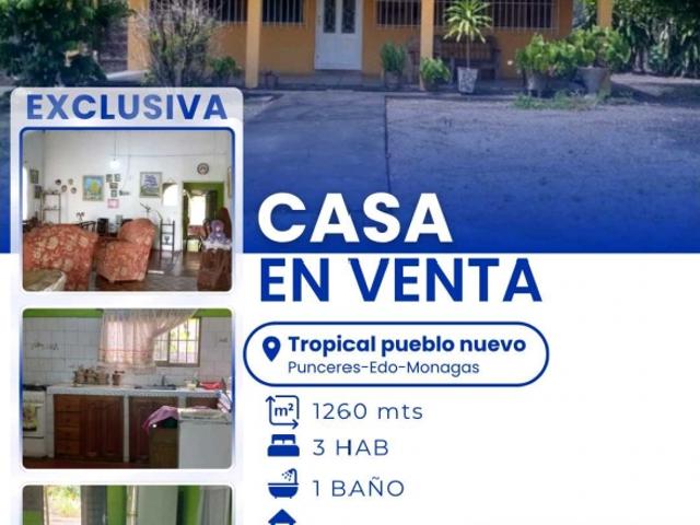 Casa en venta en Caripe, Monagas