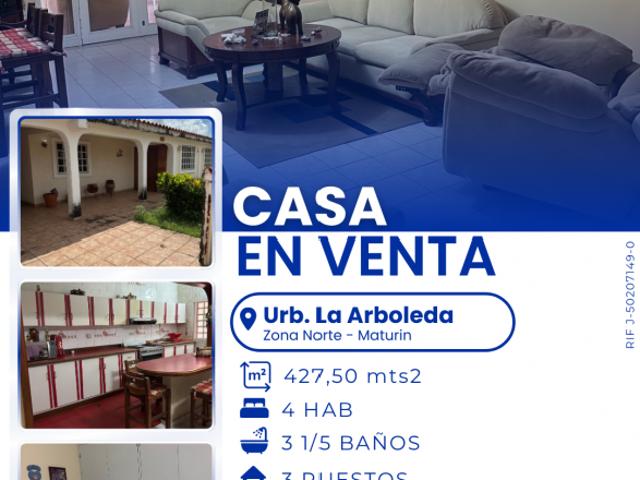 Casa en venta en Tipuro, Maturín
