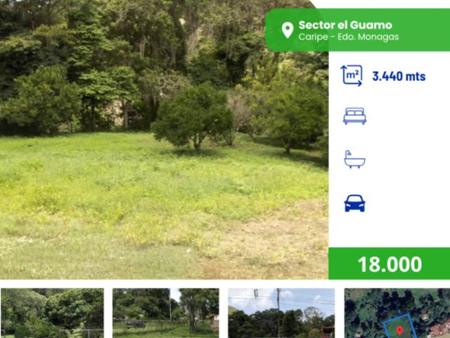 Terreno en venta en Caripe, Monagas
