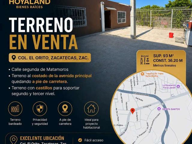 Terreno en venta en Zacatecas, Municipio de Zacatecas