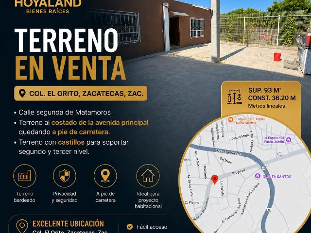 Terreno en venta en Zacatecas, Municipio de Zacatecas