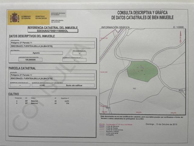 Terreno en venta en Fuentealbilla, Castilla-La Mancha