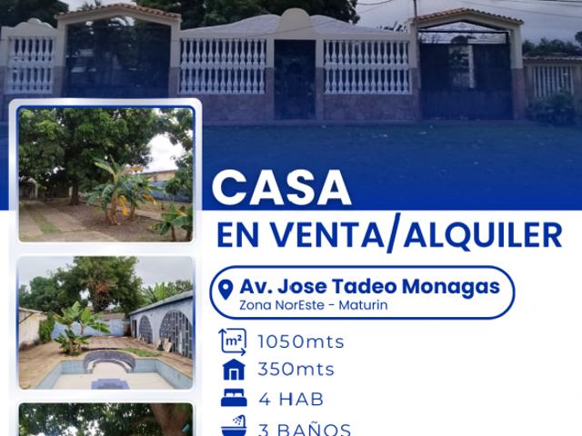 Casa en venta en Maturin, Monagas